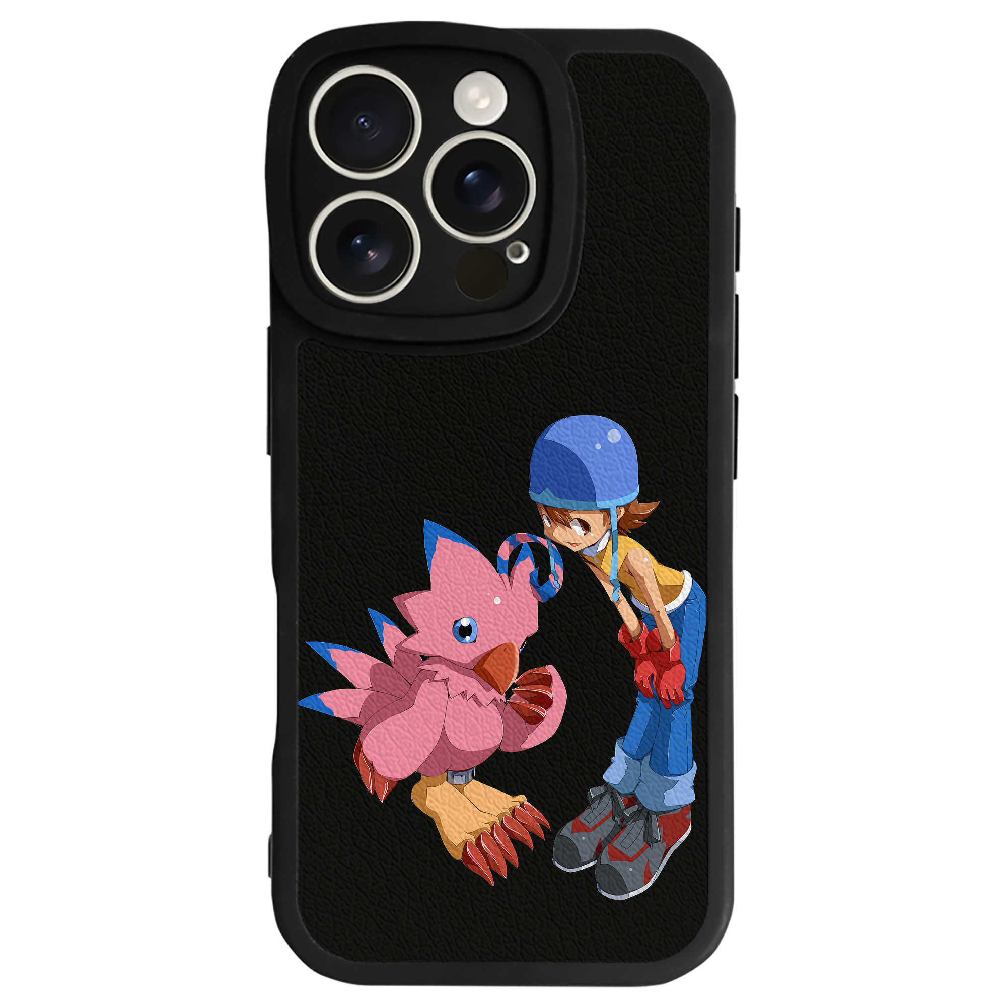 （画像用） Digimon デジタルモンスター/デジモン 【iPhone 16シリーズ対応】シリコンスマホケース（レザー調） 材質：シリコン
